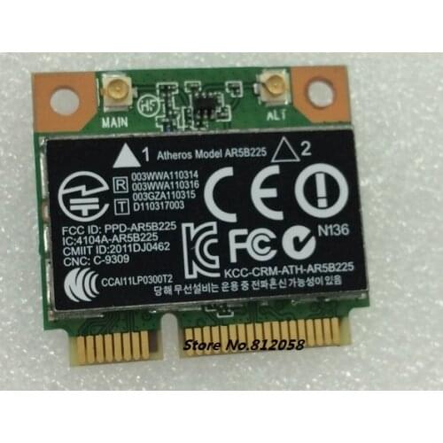 SSEA New for Atheros AR5B225 WIFI Bluetooth 4.0 half Mini PCI-E Wireless card for HP CQ43 CQ58 DV4 DV6 DV7 G4 G6 SPS 655795-001