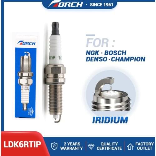 Original TORCH LDK6RTIP Iridium Platinum Spark Plug Candles for NGK SILZKR6B11 ILKR6F11 93815 Denso VXUH20I Kia 1884610060