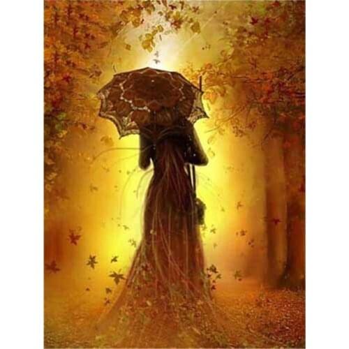 Portrait Woman DIY 11CT Cross Stitch Embroidery Kits Needlework Craft Set Cotton Thread Printed Canvas Home Wholesale