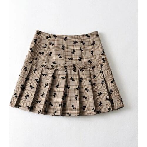 Casual Graphic Mini Pleated Skirts DLBSQ110