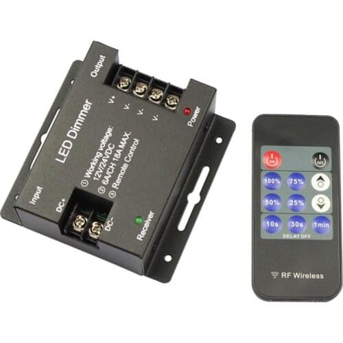11keys Remote Controller 12V 24V 18A RF LED Dimmer Switch Brightness Adjust Controller for 3528 5050 5730 5630