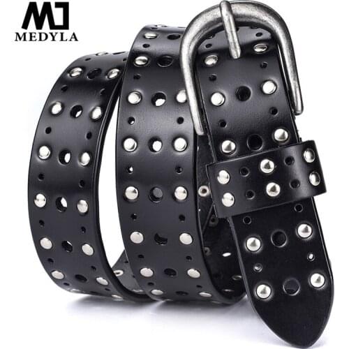 Fashion Alloy Women Belt Luxury For Womens Belts Genuine Leather New Style Fashion Pin Buckle Jeans Hollow willow nails Belt