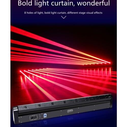 Light disco music eight eyes beam laser light 8 eyes laser stage lights 8 eye single red geen blue strong line projector