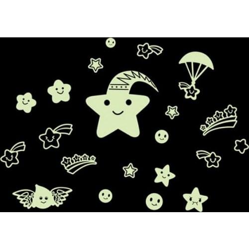 1@#1Bag Night Glow In The Dark Toys 3Cm Luminous Star Stickers Bedroom Pvc Stickers Kids Room Sofa Fluorescent Painting Toy