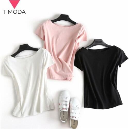 T MODA Women's Plain T-shirts