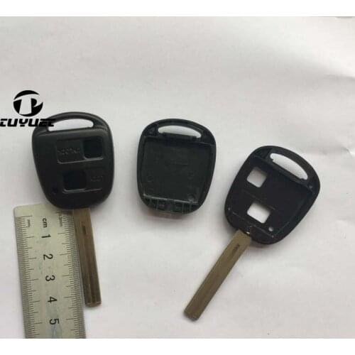 Replacement FOB Car Key Case For Toyota 2 Buttons Remote Control key Shell Blanks With TOY48 46mm Long Blade