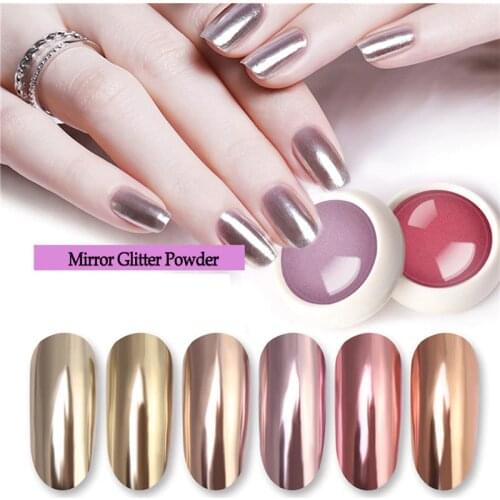 Mirror Nail Glitter Metal Color Gold 0.5G Nail Art Set Tools Manicure Beauty Painting Professional Shining Chrome Pigment Powder