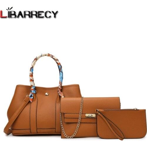 2021 New Ribbon Designer Womens Composite Bag High Quality PU Leather Women Shoulder Messenger Bags Fashion Ladies Handbag Sac