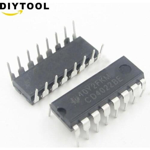 10PCS CD4022BE DIP-16 DIP 16 TI CMOS Counter Dividers CD4022 new