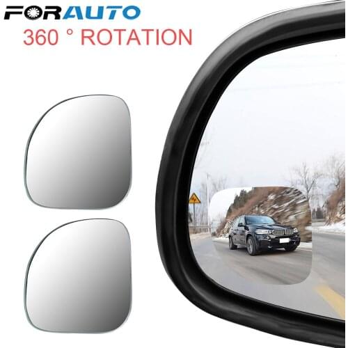 2PCS Car Blind Spot Mirror Adjustable 360 Degree Frameless Rearview Wide Angle Round Convex for Parking Rear View Mirror