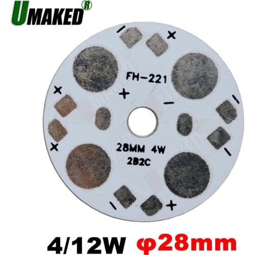 4w 12W 28mm led aluminum plate board for high power beads, LED pcb board for bulb light downlight etc
