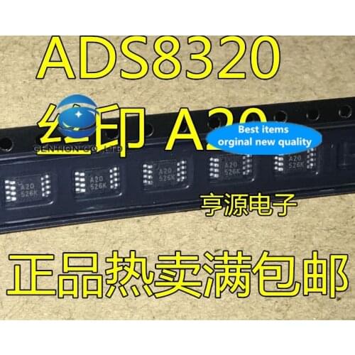 5pcs real photo 100% new and orginal ADS8320E ADS8320 screen printing of A20 AD converter MSOP - 8