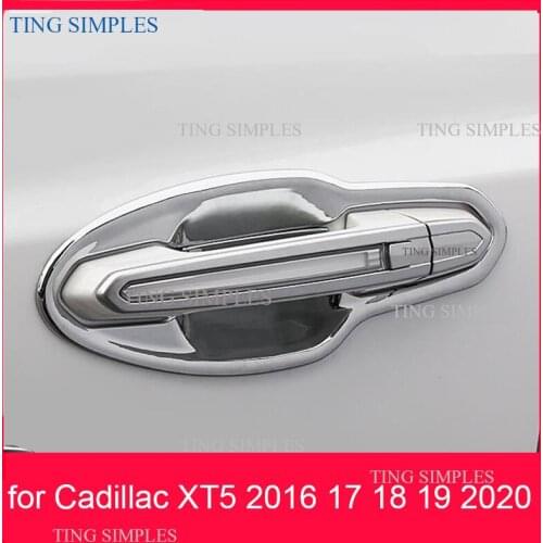 Trim Accessories Car Moulding Sticker Shell ABS Chrome for Cadillac XT5 2016 17 18 19 2020 Car Door Protector Handle Bowl Covers