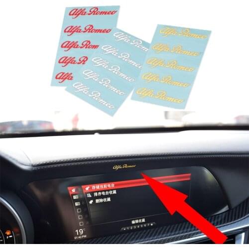 Car-Styling Creative 3D Nickel Metal Car Interior Stickers For Alfa Romeo 155 159 147 GT 156 Mito Giulia Giulietta Stelvio