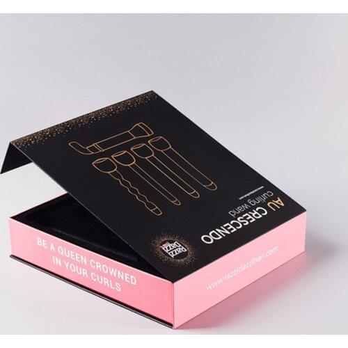 Free delivery Custom Logo Gift Packaging Box White Folding Magnetic Flip Top Box with Ribbon ---PX10670