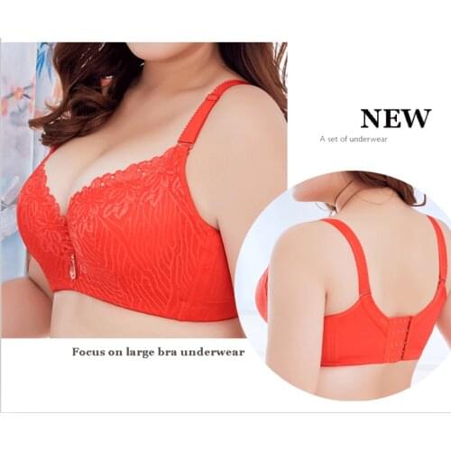 Plus Size Bras Sexy Brassiere Fashion Soft Lace Bra 3/4 Large Thin Female Lingerie Deep V Sexy Bras For Women