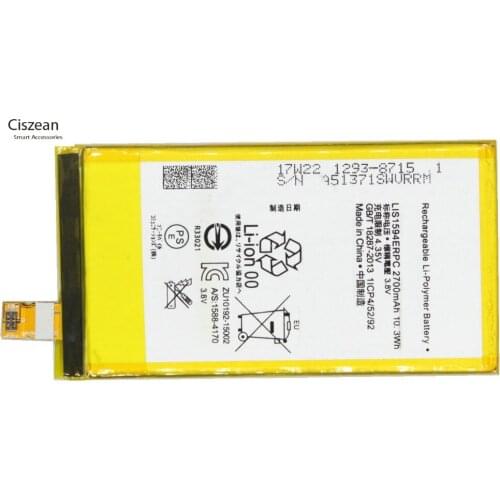 Ciszean 10Pcs/lot 2700mAh LIS1594ERPC Replacement Li-Polymer Battery for Z5 compact Z5C Z5 mini E5803 E5823