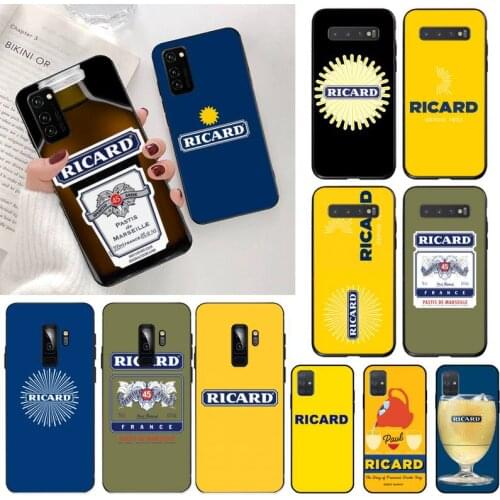 CUTEWANAN Ricard Newly Arrived Black Cell Phone Case for Samsung S20 plus Ultra S6 S7 edge S8 S9 plus S10 5G lite 2020