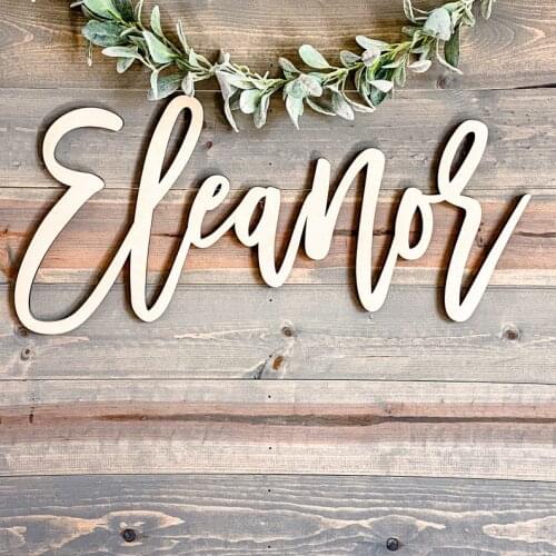 Custom Wooden Name Sign Nursery Name Sign Nursery Decor Baby Name Sign Laser Cut Name Nursery Wall Art Custom Wood Name WallSign