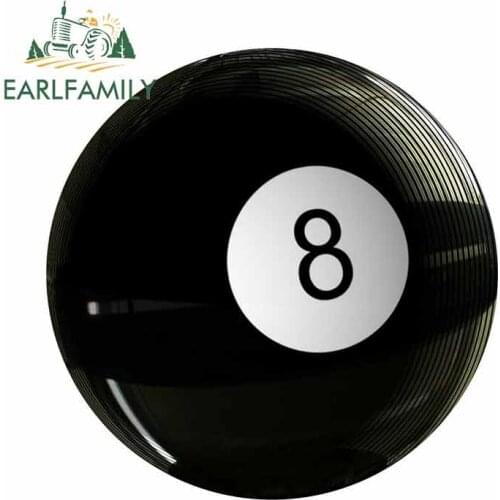 EARLFAMILY 13cm X 12.9cm for Ball 8 Graffiti Sticker DIY Occlusion Scratch Vinyl Car Wrap Waterproof Decal for Vehicle Bumper