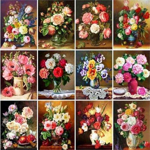 Evershine 5D DIY Diamond Painting Rose Rhinestone Picture Diamond Embroidery Peony Flower Handmade Gifts Home Decoration