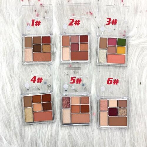 Ins fun seven color eyeshadow, high gloss, blush and eye shadow palette neon eyeshadow