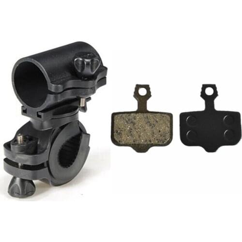2 Pairs Ceramics Disc Brake Pads For Avid Elixir 1 3 5 7 9 R X.O XX CR Avid With 1PC LED Torch Bracket Mount Holder