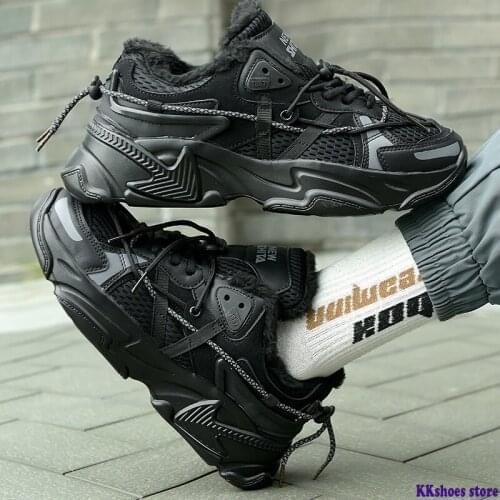 Winter Mens Casual Shoes Fashion Plus Velvet Outdoor Fashion Sneakers Zapatillas Hombre Trend Men Leisure Sneakers