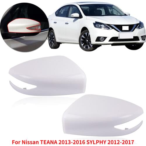 CAPQX 1Pair For Nissan TEANA 2013-2016 SYLPHY 2012-2017 Side Mirror Cover Cap Rearview Mirror Cover house shell (black or whte)