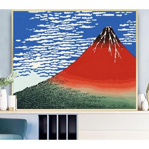 DIY Painting By Numbers volcano 50x40cm Wall Art Picture By Number Acrylic Canvas By Numbers For Home Decors