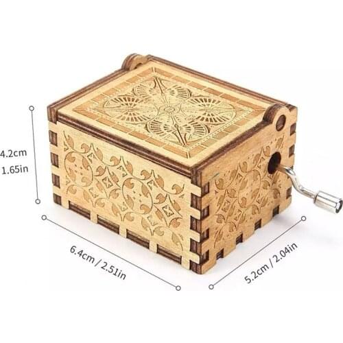 2020 New Hand Crank Wooden Music Box The Simpsones Classical Carved Music Box(Customizable) A1