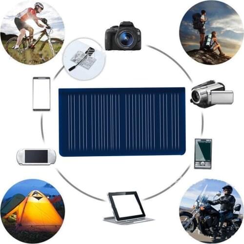 New 5.5v 50ma Round Black Mini Solar Panel 68*38mm Camping Diy Silicon Charging Tool Portable Outdoor Glue Polycrystalline D4C0