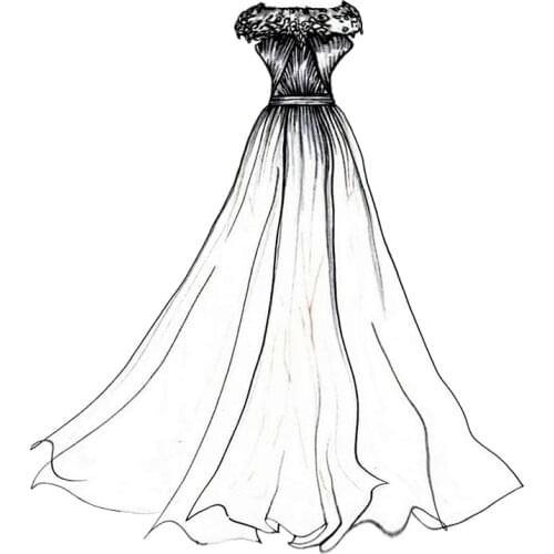 PANFELOU The Dinner dress wedding Scrapbooking DIY Embossing Valentines Day card paper dies cutting die stencils punch Metal