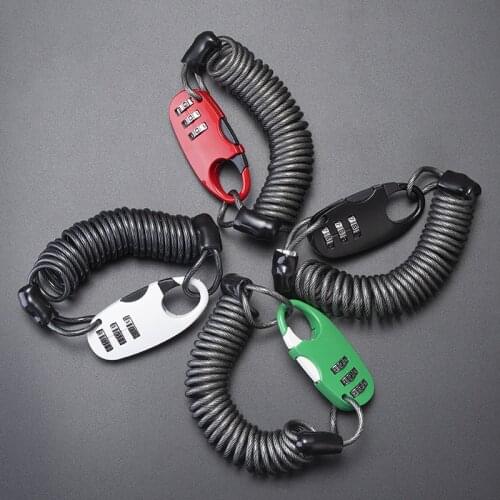 Mountain Motorcycle Portable Anti-Theft Baby Carriage Luggage Bicycle Bike Helmet Password Wire Mini Portable Code Lock