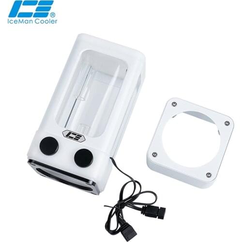 IceManCooler DX5 120 Reservoir For Custom Liquid Cooling Water Tank Combo D5 Pump,5V 3PIN Motherboard Control,Silver,Black,White