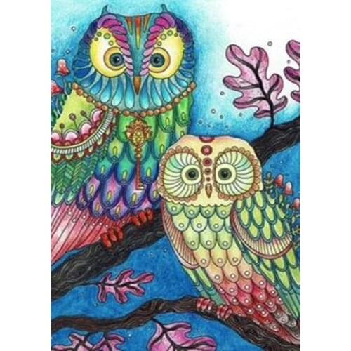 SenyuArt Diamond Painting Full Round Embroidery Rhinestone Picture Mosaic DIY Accessorie Owl Dreamcatcher Cross Stitch Kit Decor