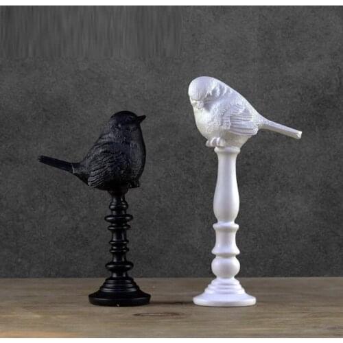 ARCHAIZ SILVER PINECONE BIRD DESKTOP HOME FURNISHING DISPLAY SHOP WINDOW DECORATION BIRDS FIGURINE ORNAMENT GIFT A PAIR R4079
