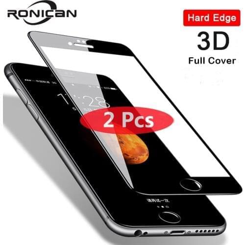 2Pcs 3D Full Cover Tempered Glass for iPhone 8 7 6 6s Plus 5 5s SE Screen Protector On iPhone X XS 11 12 Pro Max XR 12 mini Film