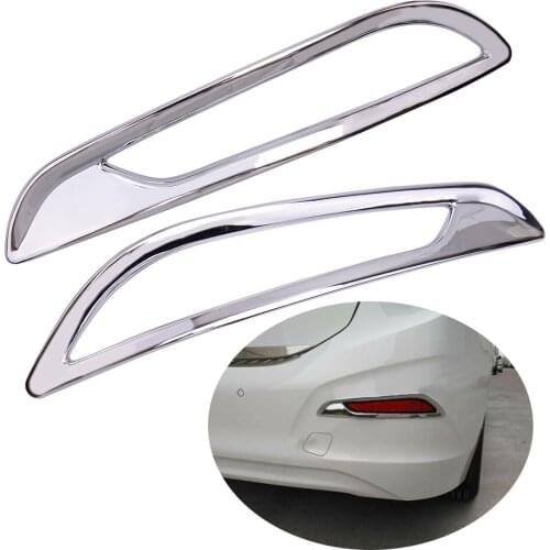 1Pair Car ABS Chrome Rear Fog Light Lamp Cover Trim Frame Fit for Chevrolet Cruze 2017-2018