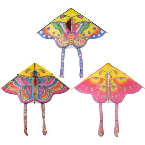 1PC 90*90CM Butterfly Flying Kite Without String Outdoor Sports Traditional Children Kids Best Deucational Gift Toy Game#85749