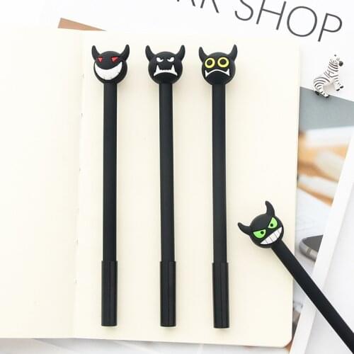 1 pcs Korean creative stationery creative animation cute little devil cartoon neutral signature pen