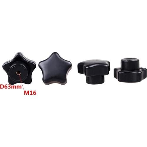 10pcs/Lot M16 x 63mm Female Thread Star Knob 16mm Thread 63MM Head Diameter Nut Clamping Knob Handles