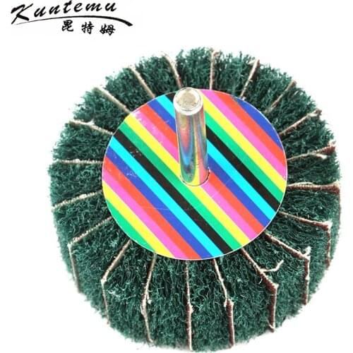 10PCS Scouring Pad Polishing Head With Sandpaper For Wood Metal Polishing