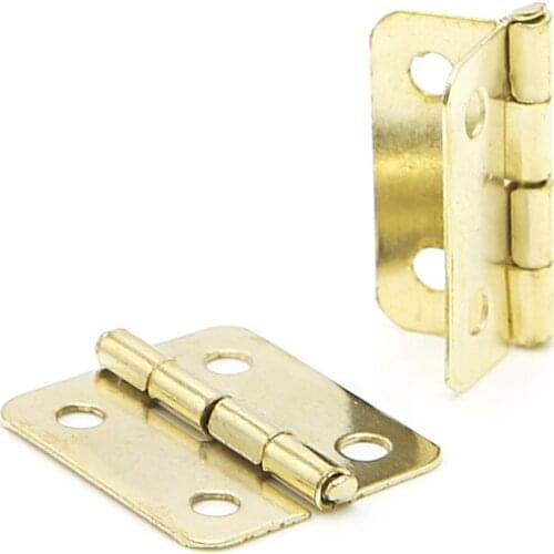 10x Kitchen Cabinet Door 4 Holes Drawer Hinges Jewelry Box Furniture 18x16mm
