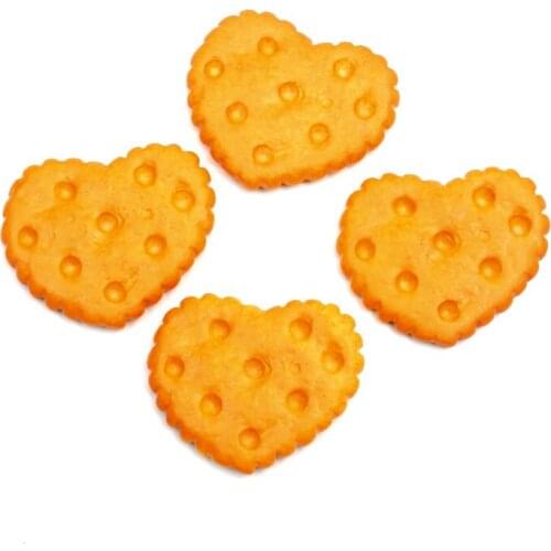 20pcs Gingerbread Heart Cookies Resin Decoration Crafts Flatback Cabochon Embellishments For Scrapbooking Beads Diy Accessories