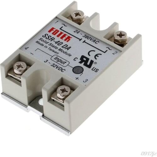 24V-380V 40A 250V SSR-40 DA Solid State Relay Module 3-32V DC To AC New New Drop ship