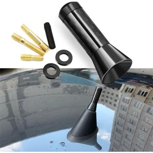 3.5cm Car Carbon Fiber Short Stubby Mast Antenna for Opel Astra J K Corsa D E Zafira C Mokka Insignia Cascada Karl Adam Meriva