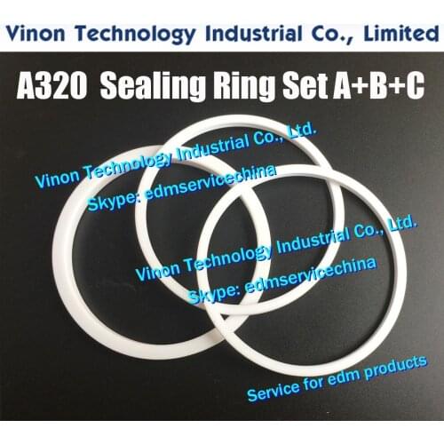 3pcs/set) A320D edm Lower Arm Sealing Ring A+B+C Set for Sodic k A320D,A325 Machine 3031975, 3031793, 3031971 edm Wiper Set