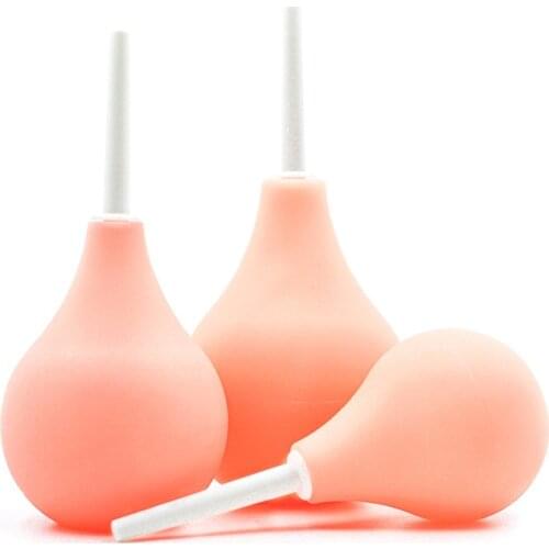 3pcs/Set Pear Shaped Bidet Enema Rectal Shower Cleaning System Silicone Gel Ball For Anal Anus Colon Enema Anal Cleaning