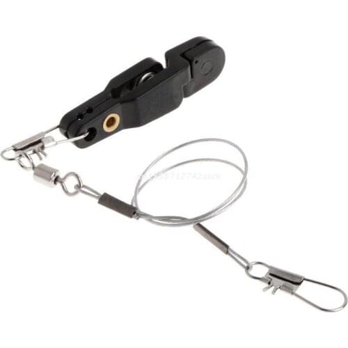 77JE Fishing Clip With Wire Rope Tension Release Planer Snap Grip Trolling Trigger Clips Tackle Accessories